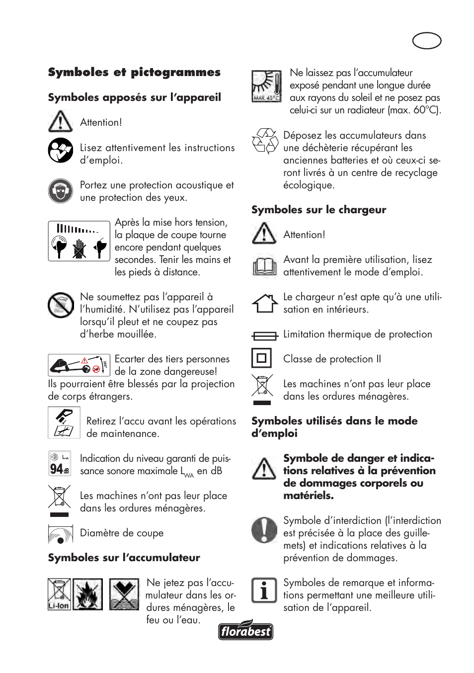 Florabest FAT 18 B3 User Manual | Page 7 / 68