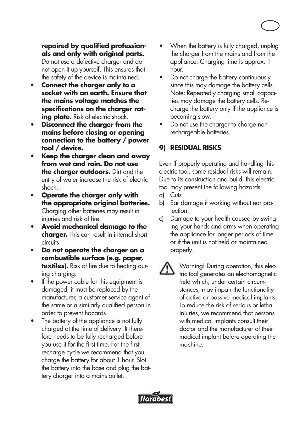 Florabest FAT 18 B3 User Manual | Page 11 / 132