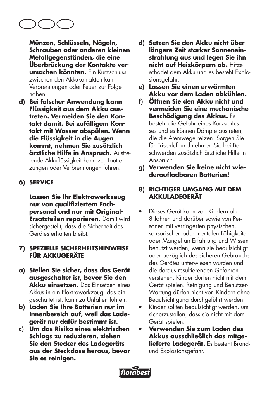 De at ch | Florabest FAT 18 B3 User Manual | Page 110 / 132