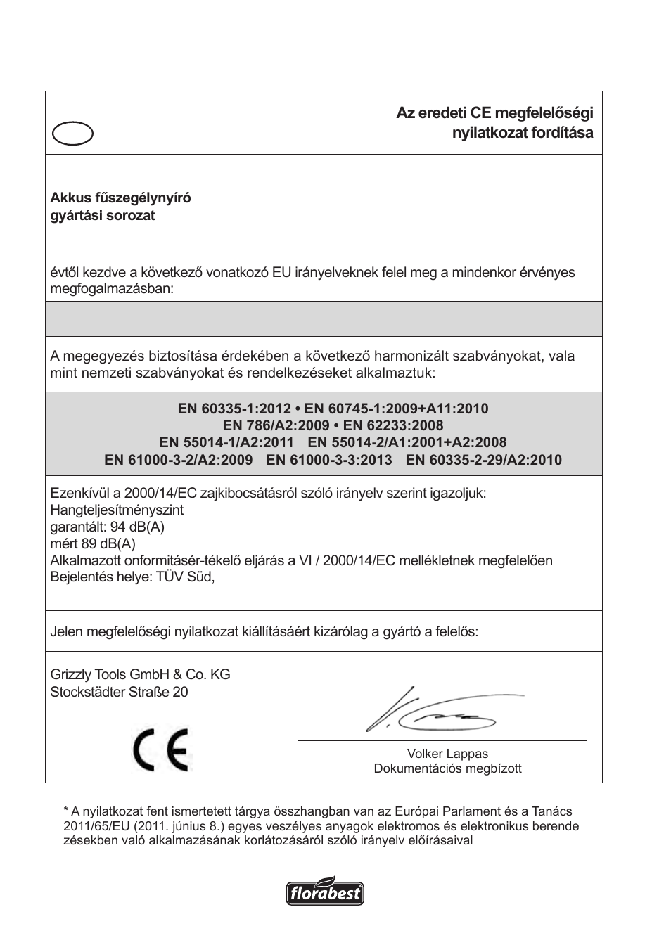 Florabest FAT 18 B3 User Manual | Page 124 / 132