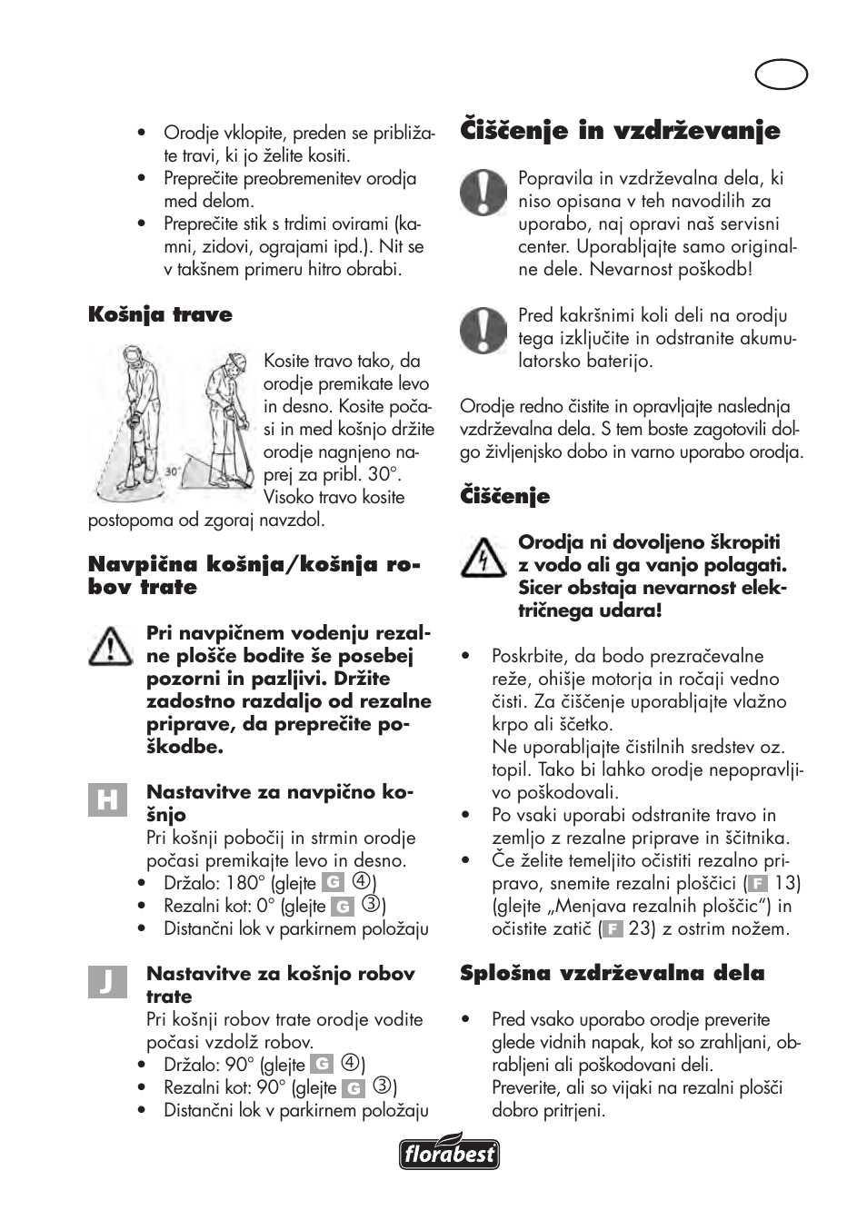 Čiščenje in vzdrževanje | Florabest FAT 18 B3 User Manual | Page 65 / 132