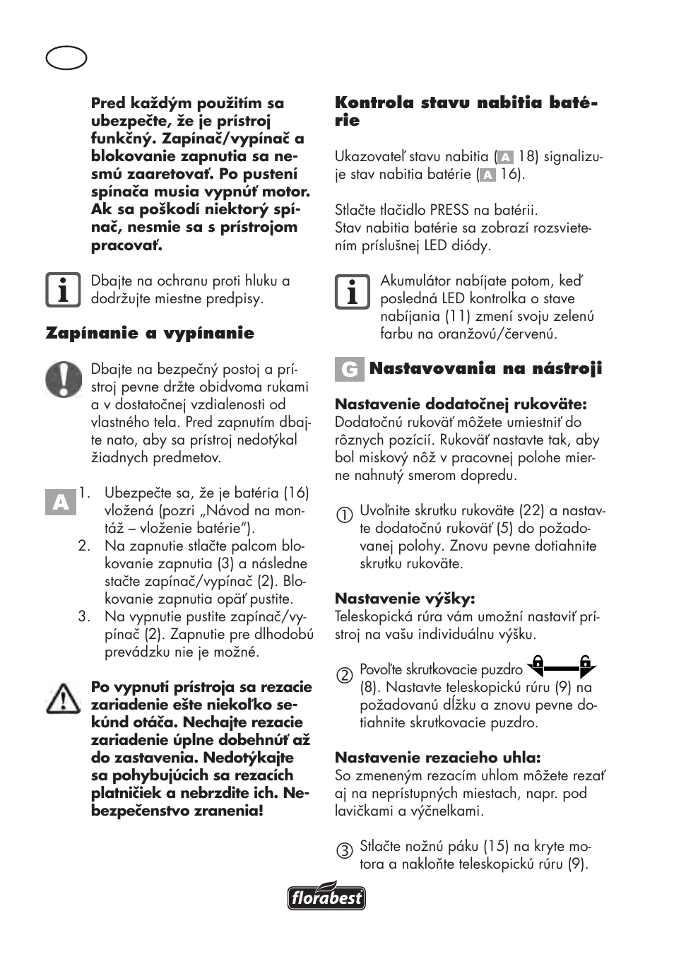 Florabest FAT 18 B3 User Manual | Page 96 / 132