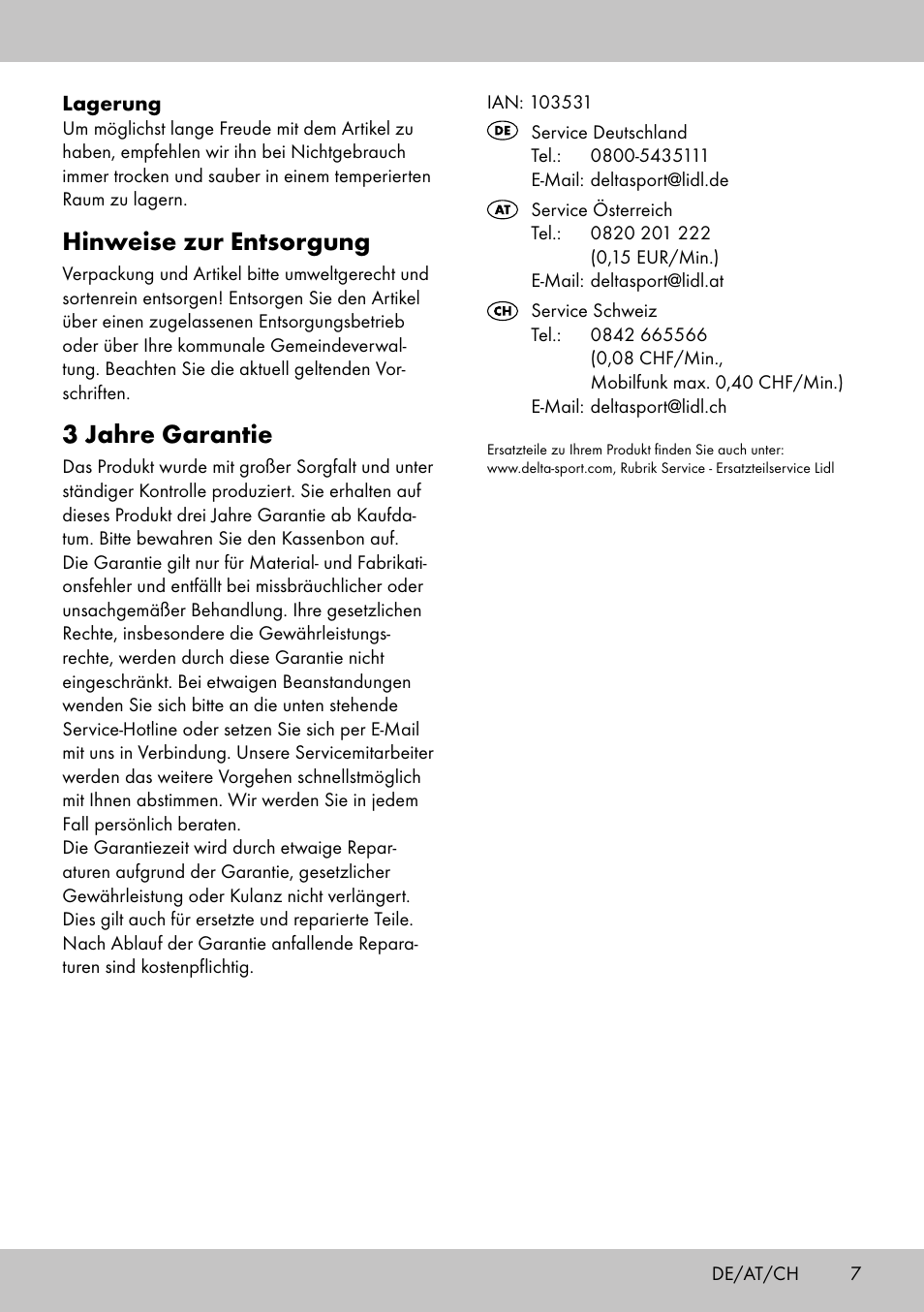 Hinweise zur entsorgung, 3 jahre garantie | Florabest GR-1598 User Manual | Page 5 / 14