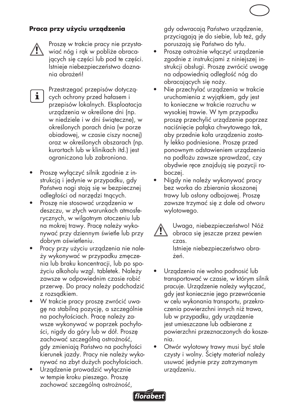 Florabest FRM 1800 B2 User Manual | Page 21 / 108