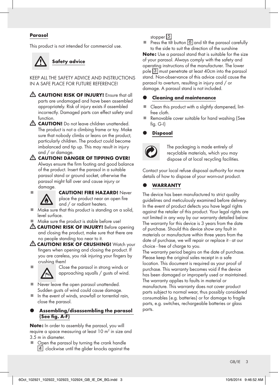 Florabest 102921-14-01 User Manual | Page 3 / 16