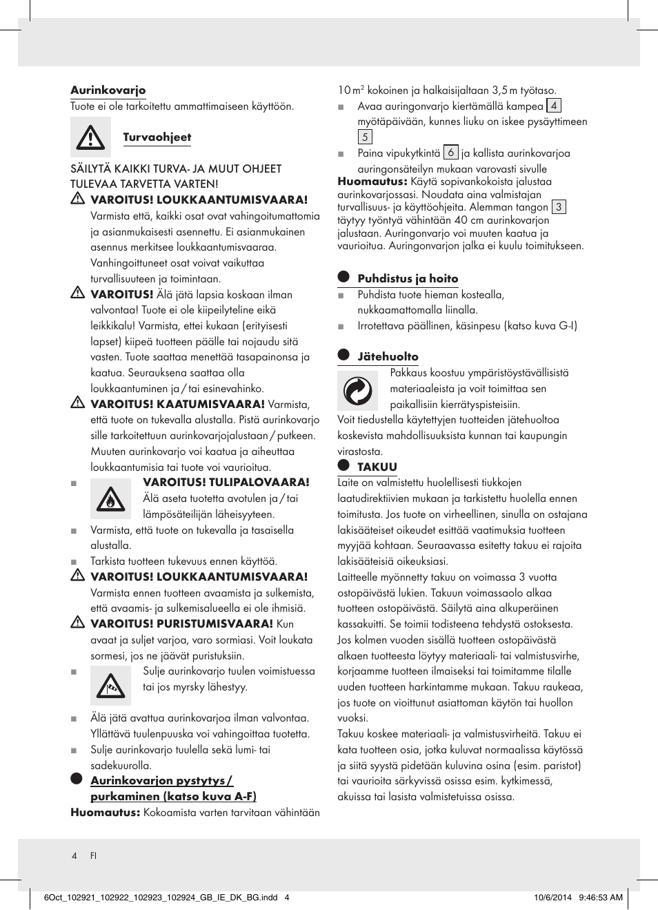 Florabest 102921-14-01 User Manual | Page 4 / 16