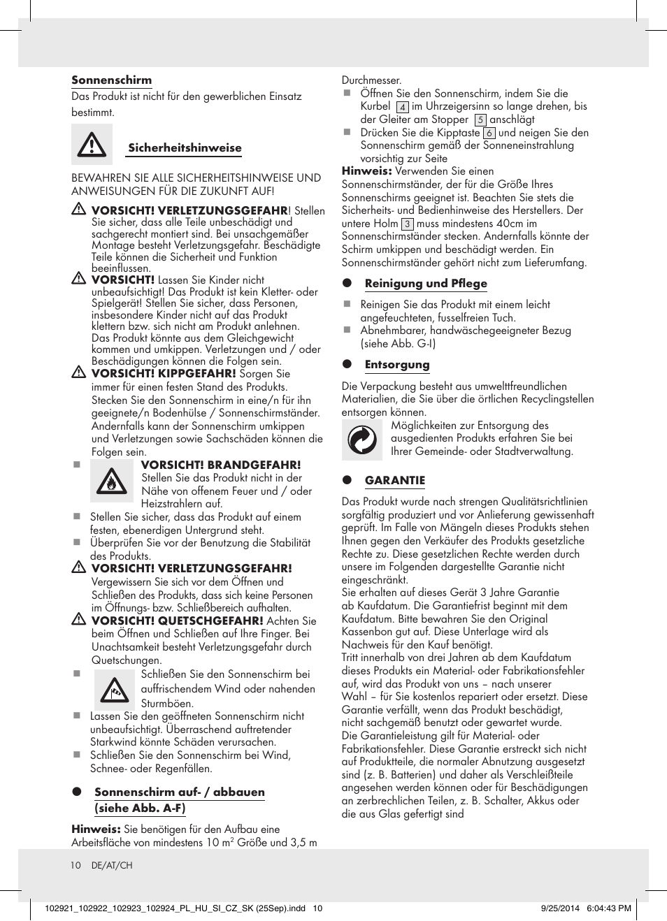 Florabest 102921-14-01 User Manual | Page 10 / 13