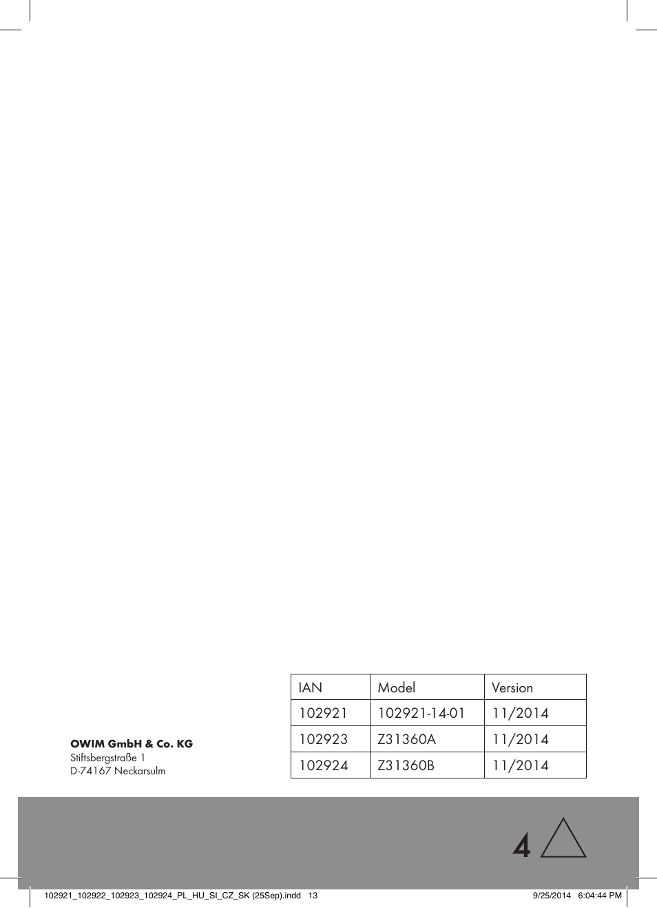 Florabest 102921-14-01 User Manual | Page 13 / 13