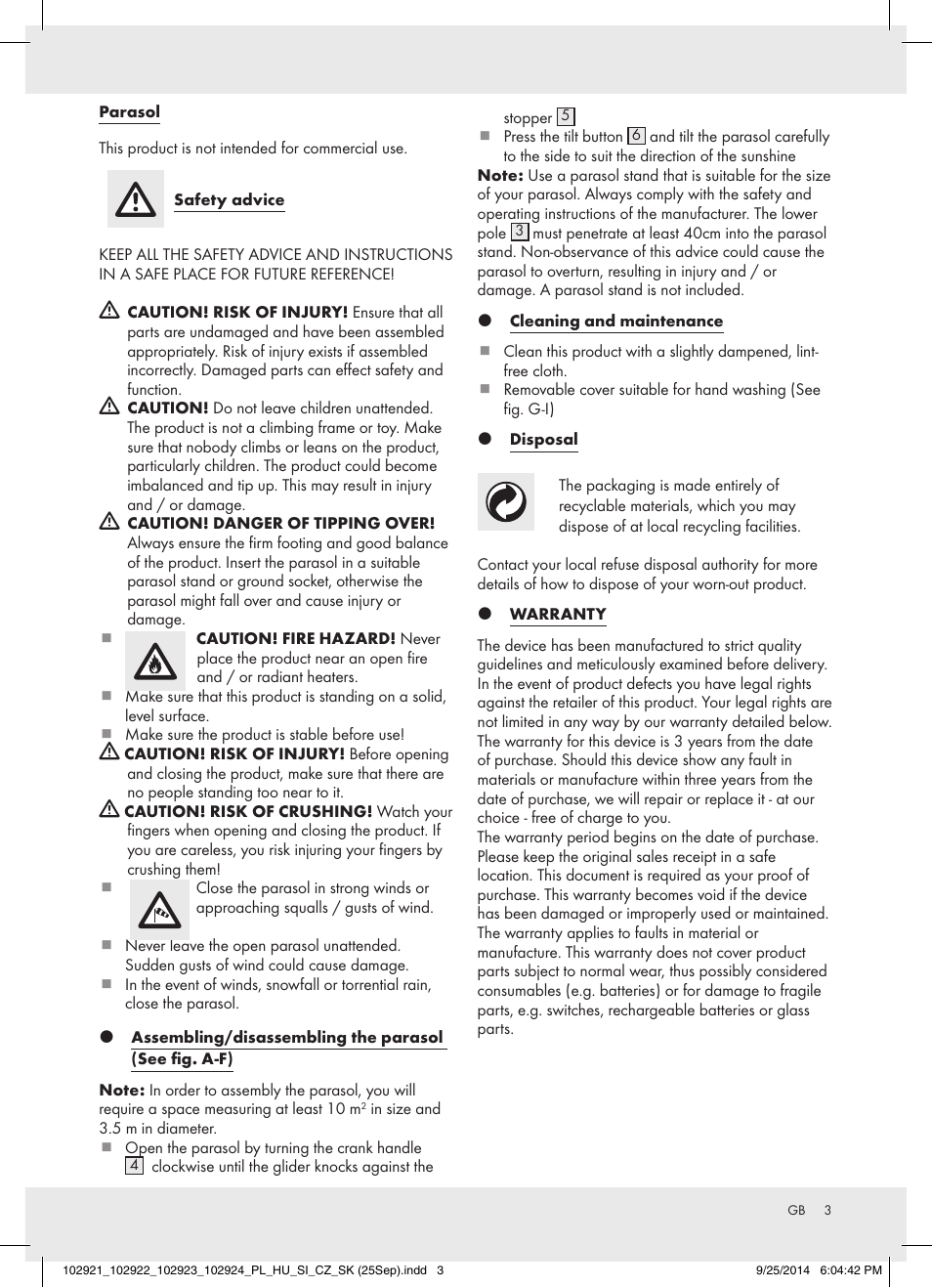 Florabest 102921-14-01 User Manual | Page 3 / 13