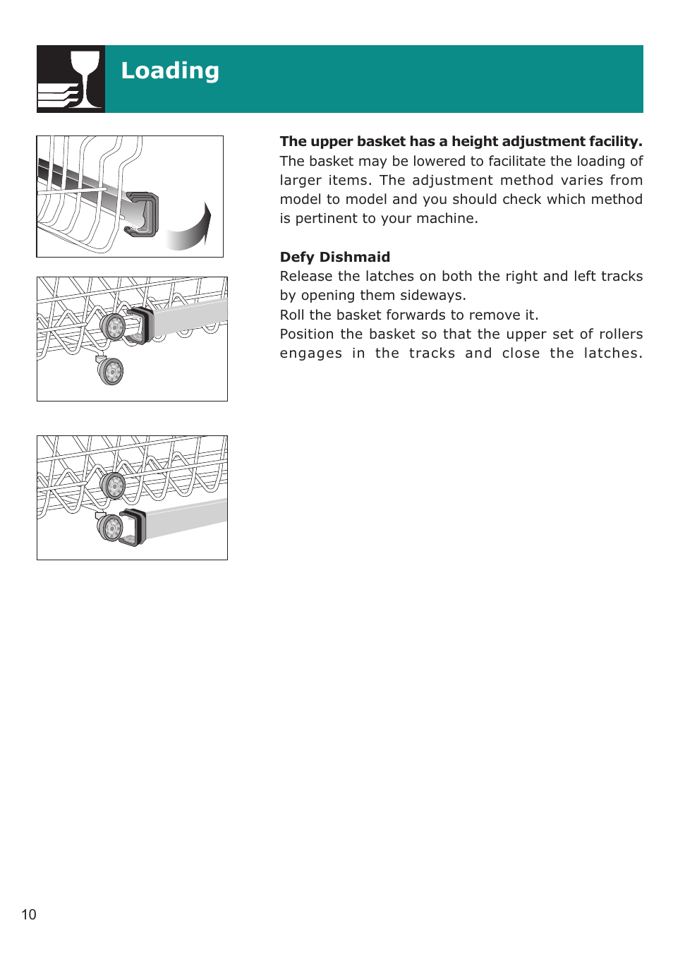 Loading | Defy Appliances DDW 157 User Manual | Page 10 / 18