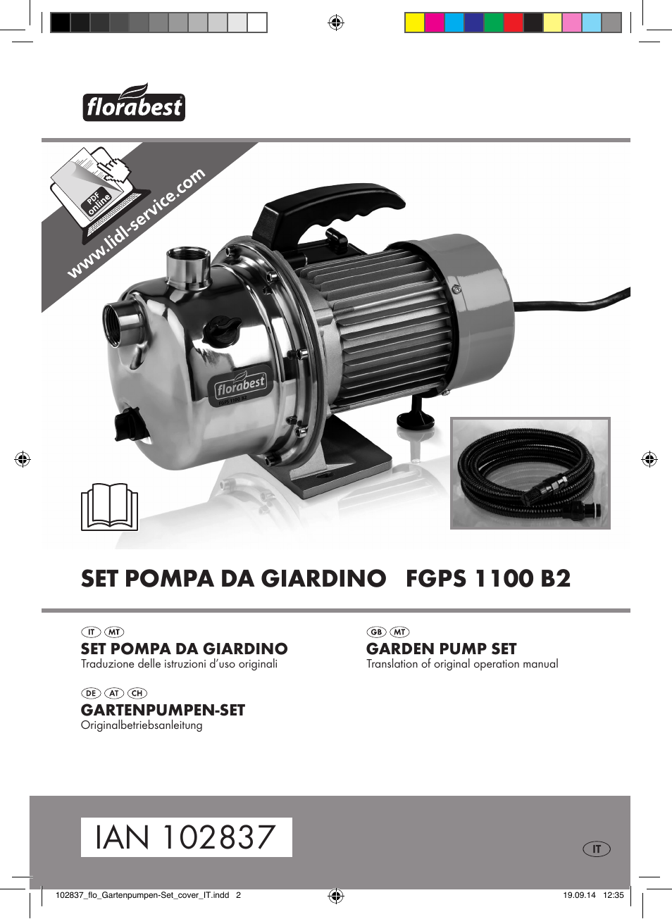 Florabest FGPS 1100 B2 User Manual | 40 pages