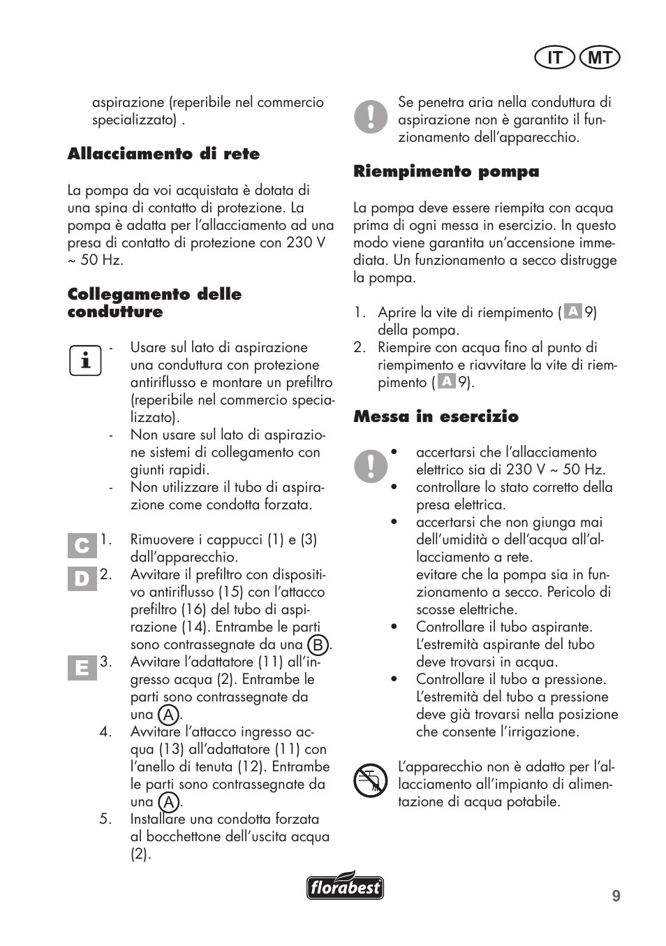 It mt | Florabest FGPS 1100 B2 User Manual | Page 9 / 40