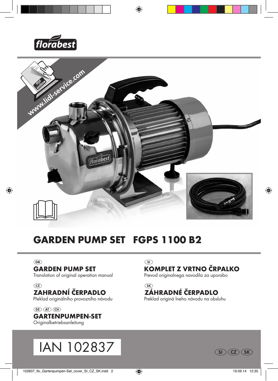 Florabest FGPS 1100 B2 User Manual | 60 pages