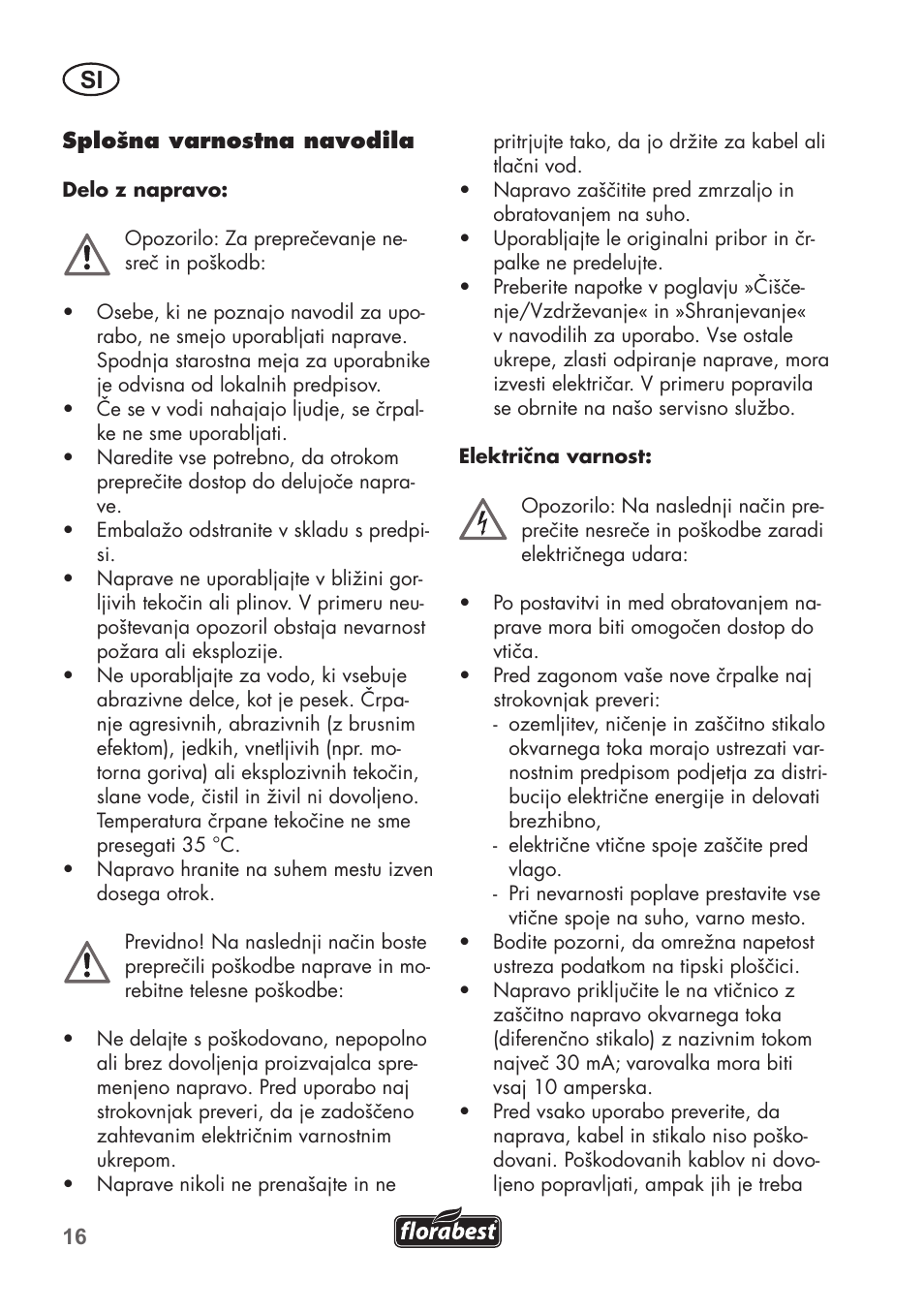 Florabest FGPS 1100 B2 User Manual | Page 16 / 60