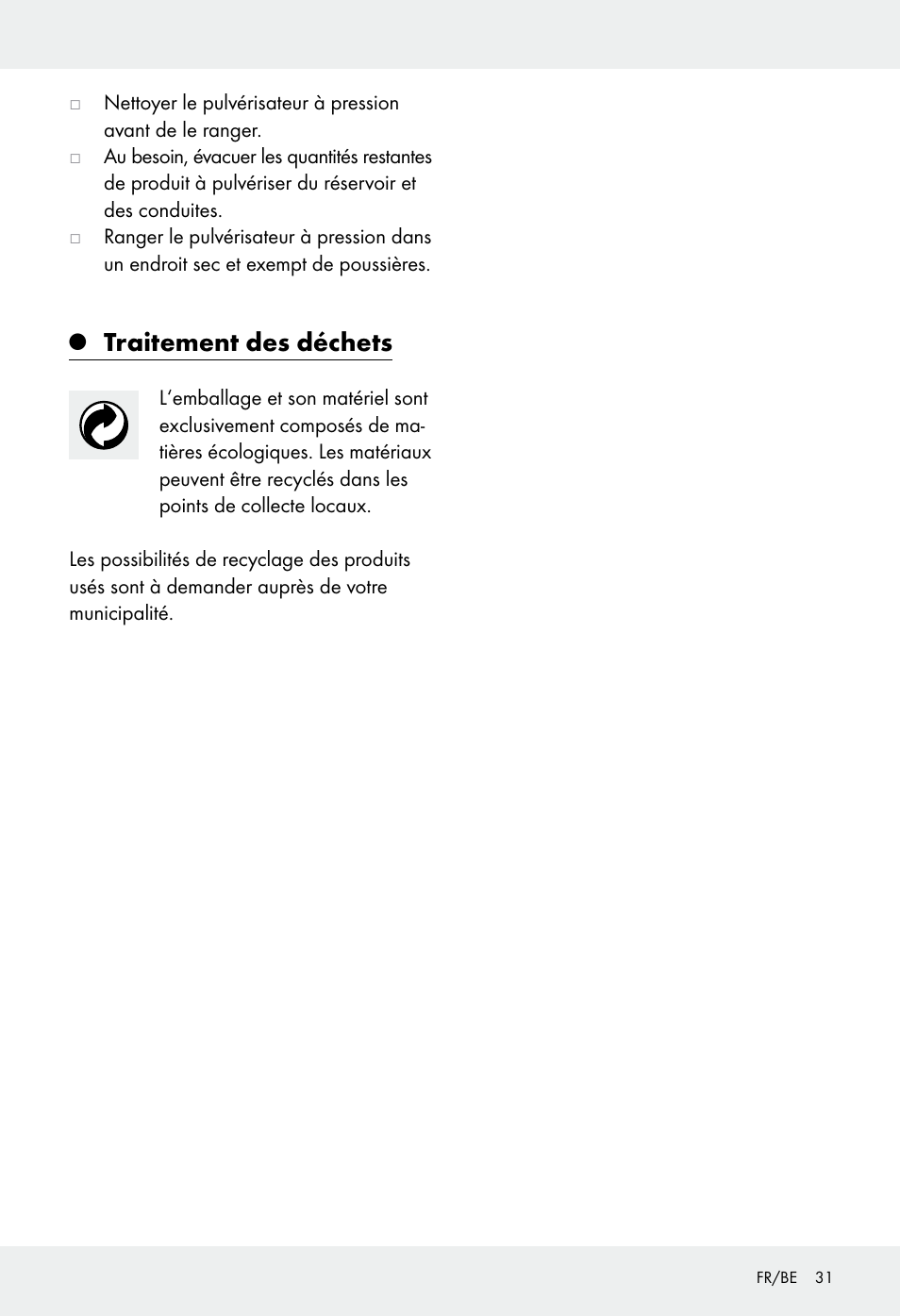 Traitement des déchets | Florabest Z31339 User Manual | Page 31 / 44