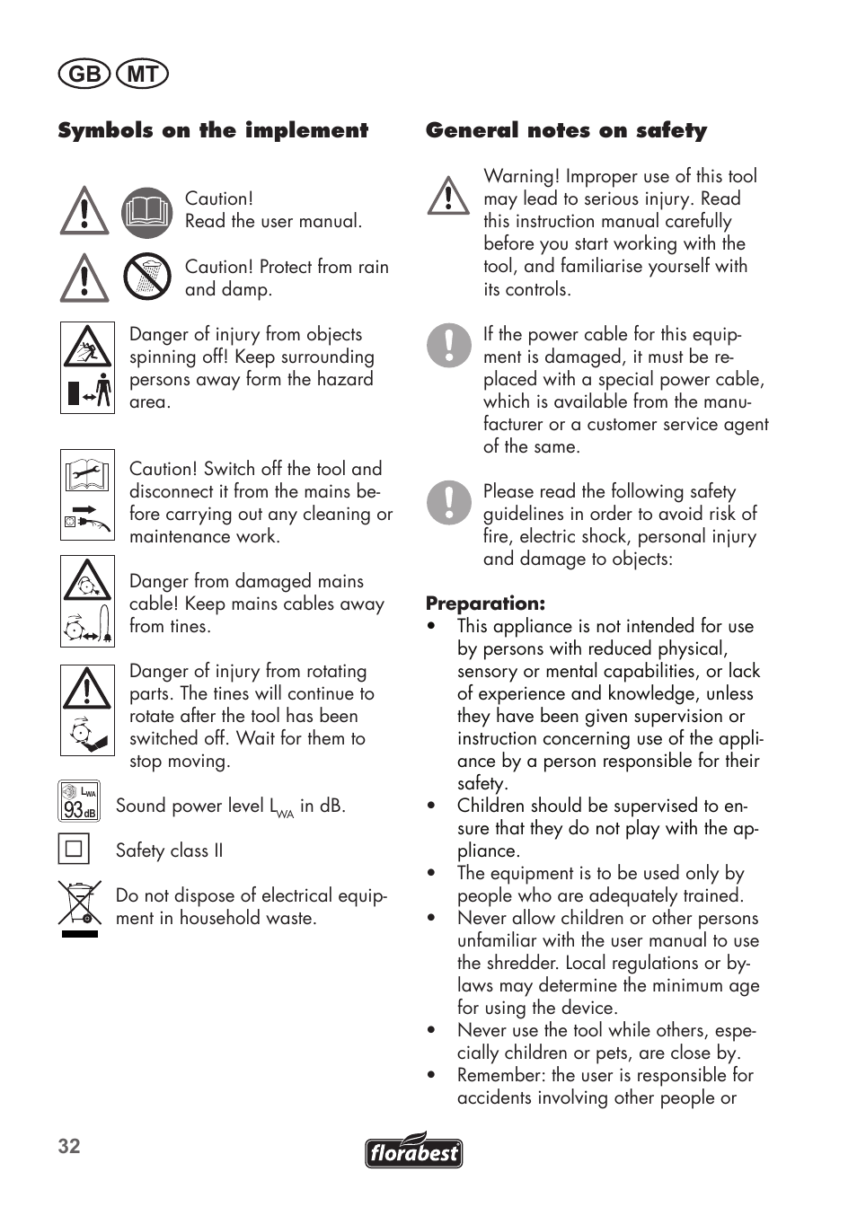 Gb mt | Florabest FGH 710 A1 User Manual | Page 32 / 58