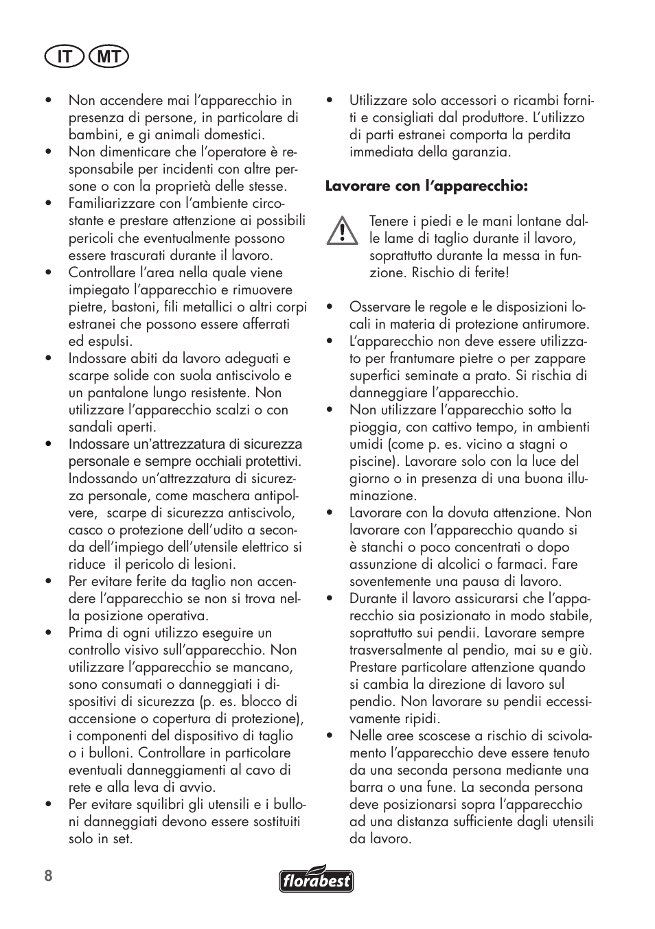 It mt | Florabest FGH 710 A1 User Manual | Page 8 / 58
