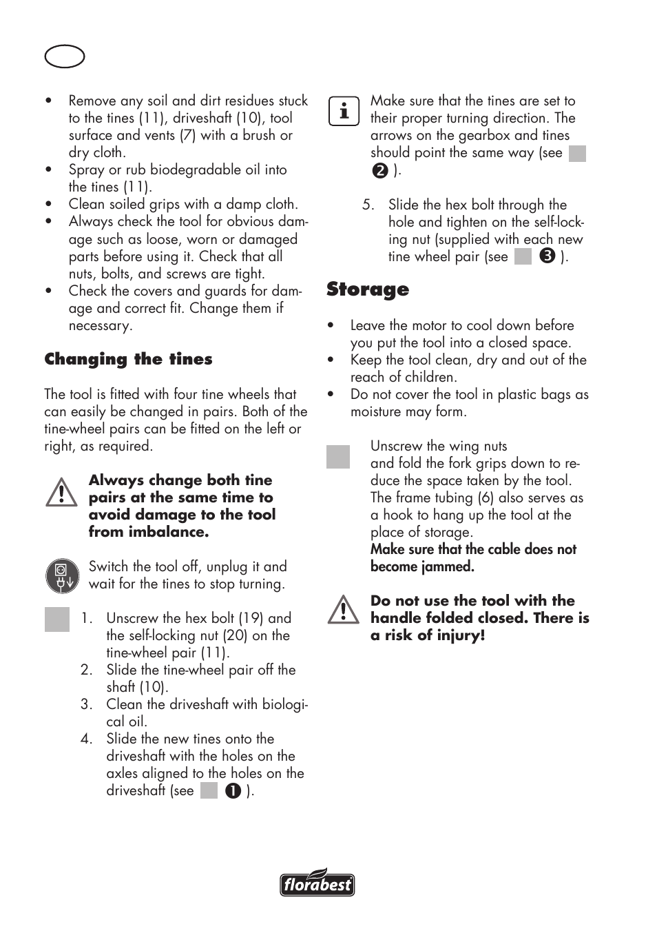 Storage | Florabest FGH 710 A1 User Manual | Page 12 / 94