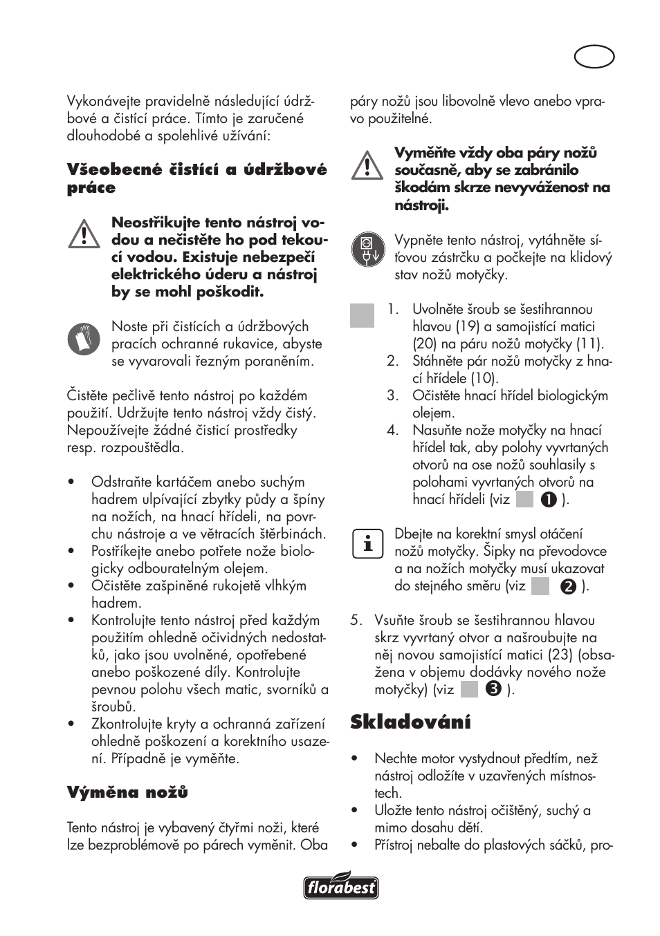 Skladování | Florabest FGH 710 A1 User Manual | Page 59 / 94
