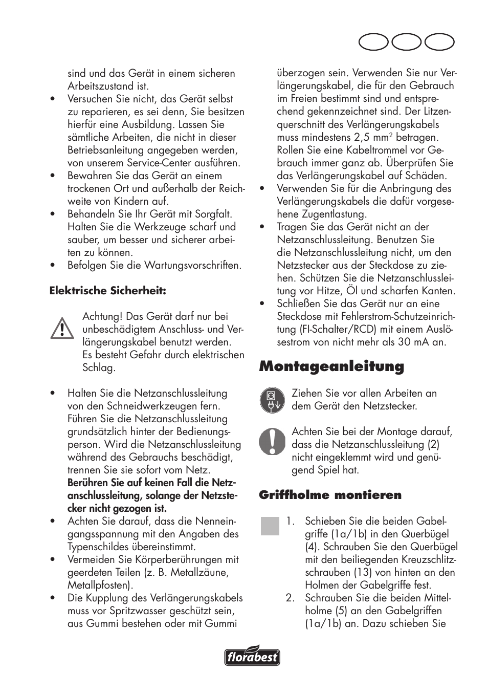 Montageanleitung, De at ch | Florabest FGH 710 A1 User Manual | Page 81 / 94