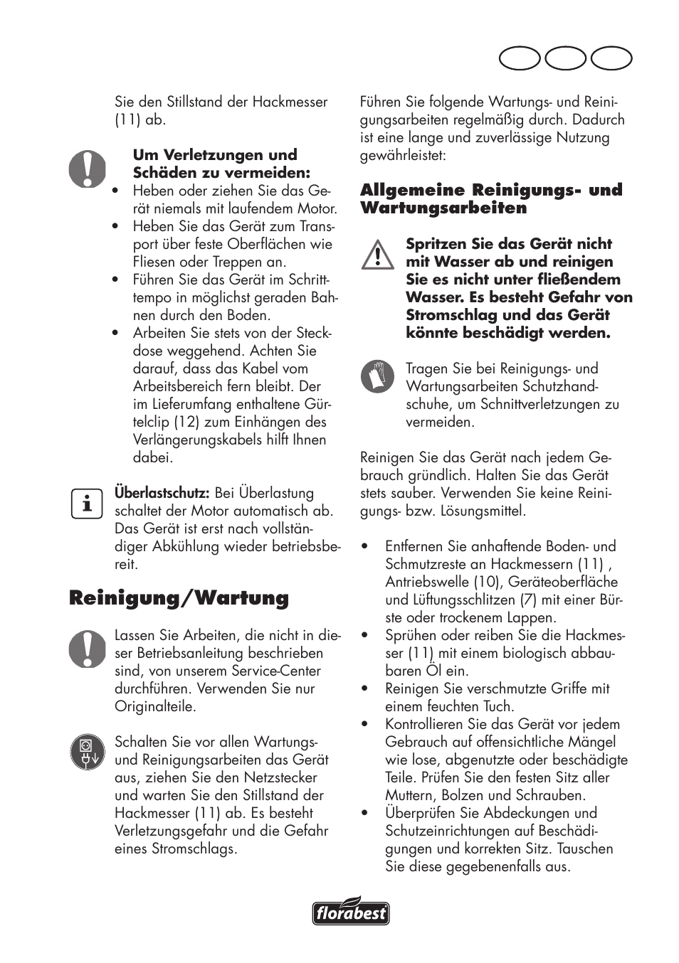 Reinigung/wartung, De at ch | Florabest FGH 710 A1 User Manual | Page 83 / 94
