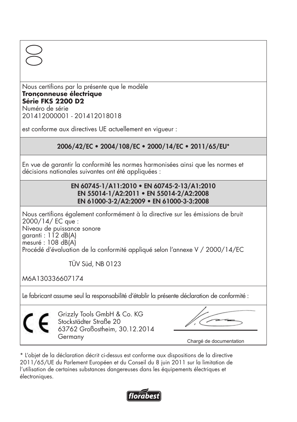 Florabest FKS 2200 D2 User Manual | Page 100 / 108