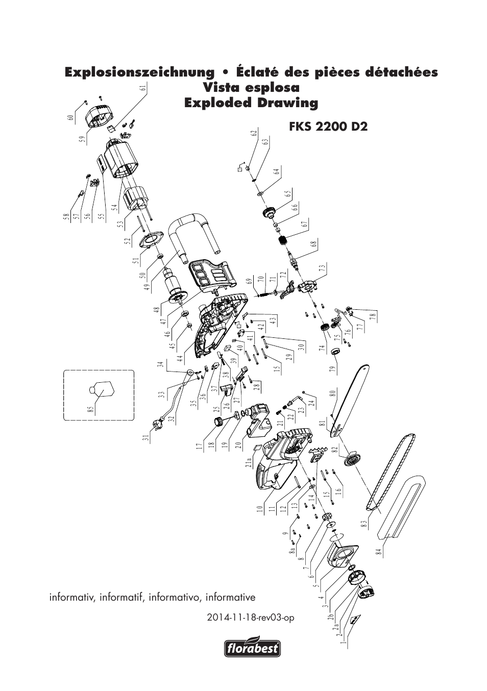 Informativ, informatif, informativo, informative | Florabest FKS 2200 D2 User Manual | Page 105 / 108