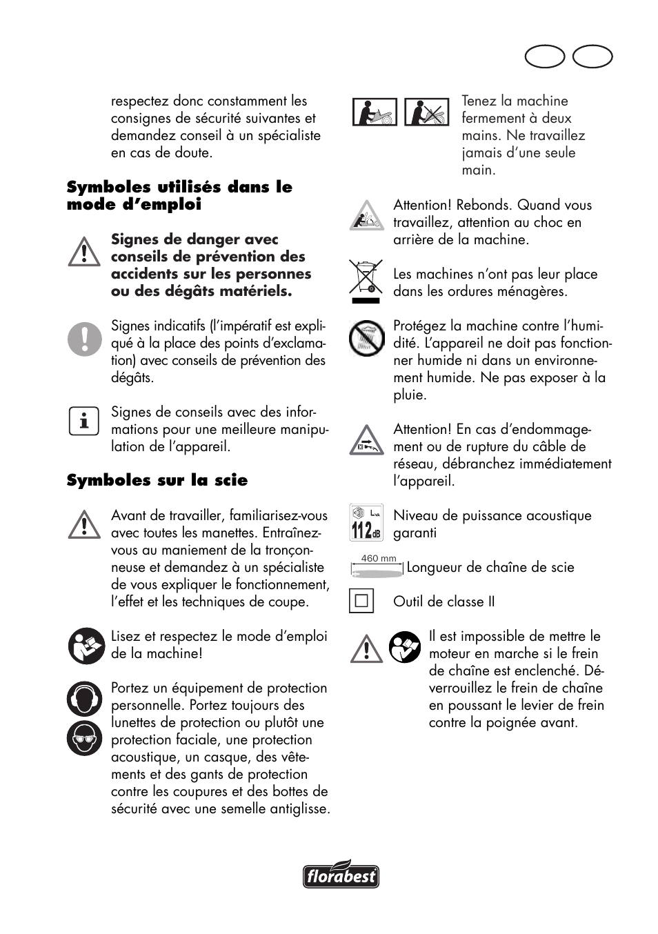 Ch fr | Florabest FKS 2200 D2 User Manual | Page 33 / 108