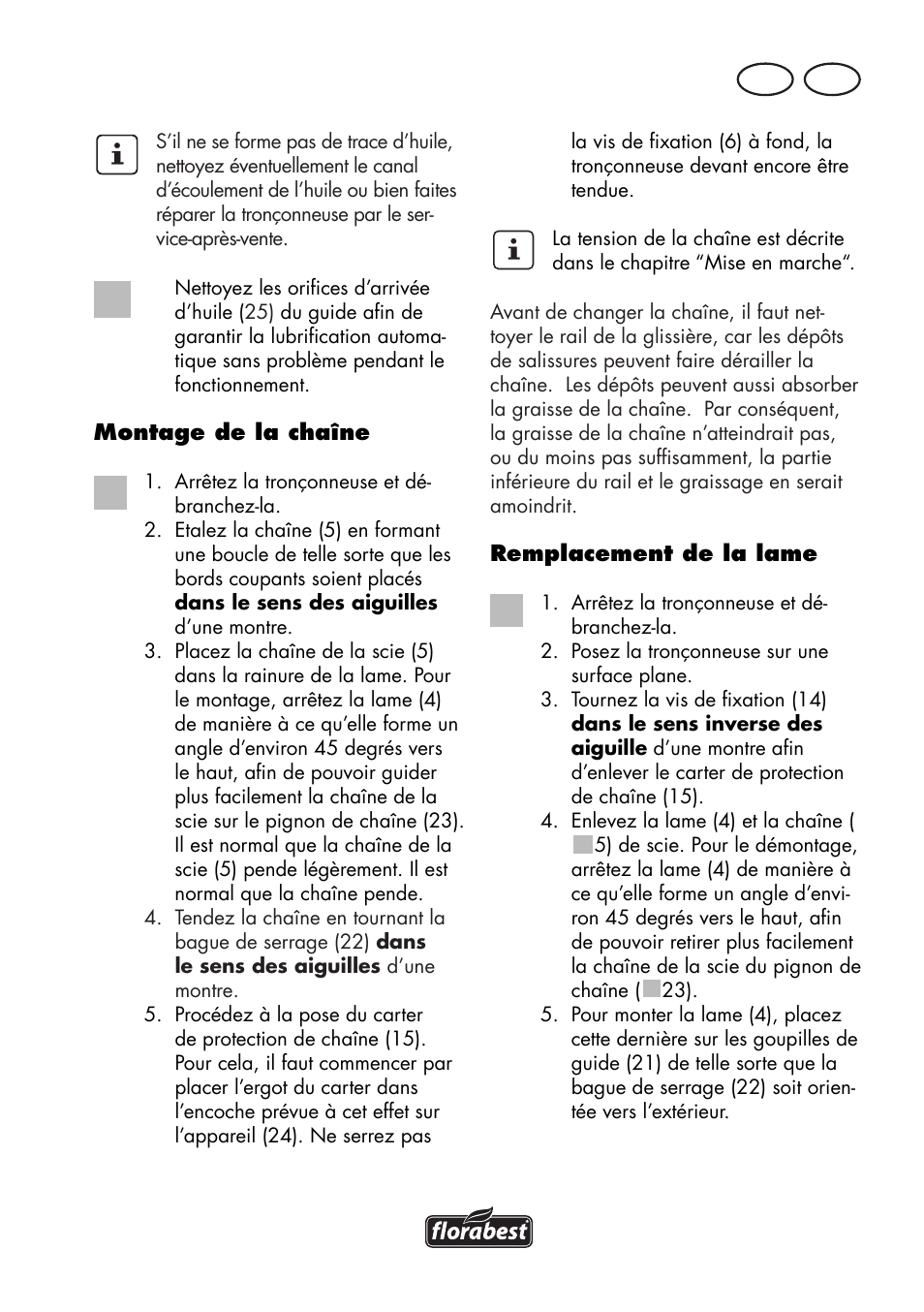 Ch fr | Florabest FKS 2200 D2 User Manual | Page 43 / 108