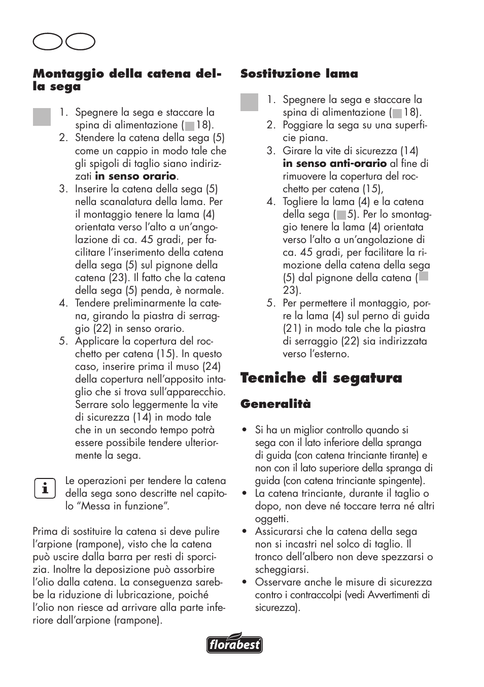 Tecniche di segatura, It ch | Florabest FKS 2200 D2 User Manual | Page 66 / 108