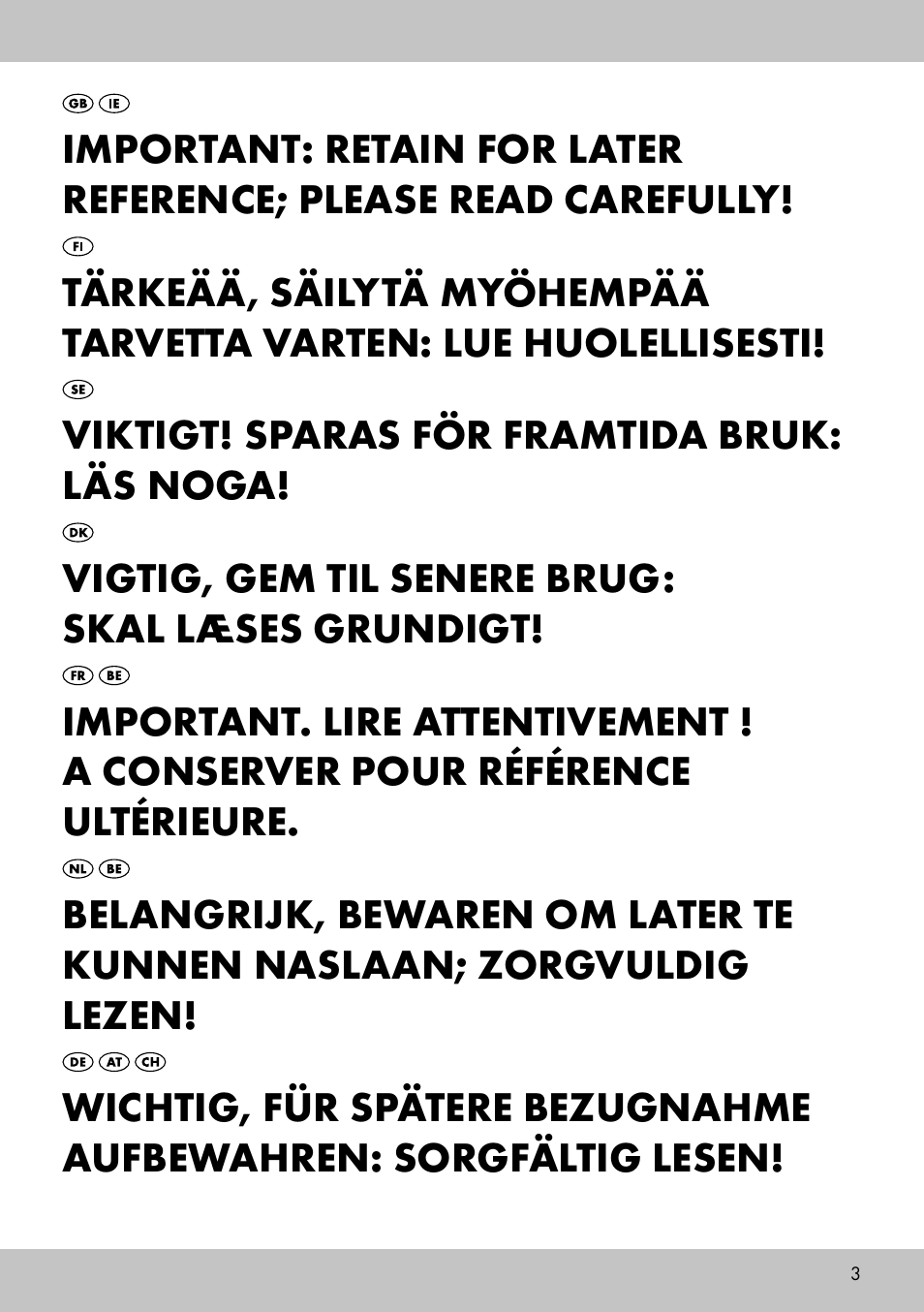 Viktigt! sparas för framtida bruk: läs noga, Vigtig, gem til senere brug: skal læses grundigt | Florabest AG-1759 User Manual | Page 3 / 16