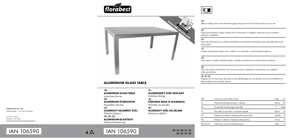 Florabest AG-1780 User Manual | 18 pages