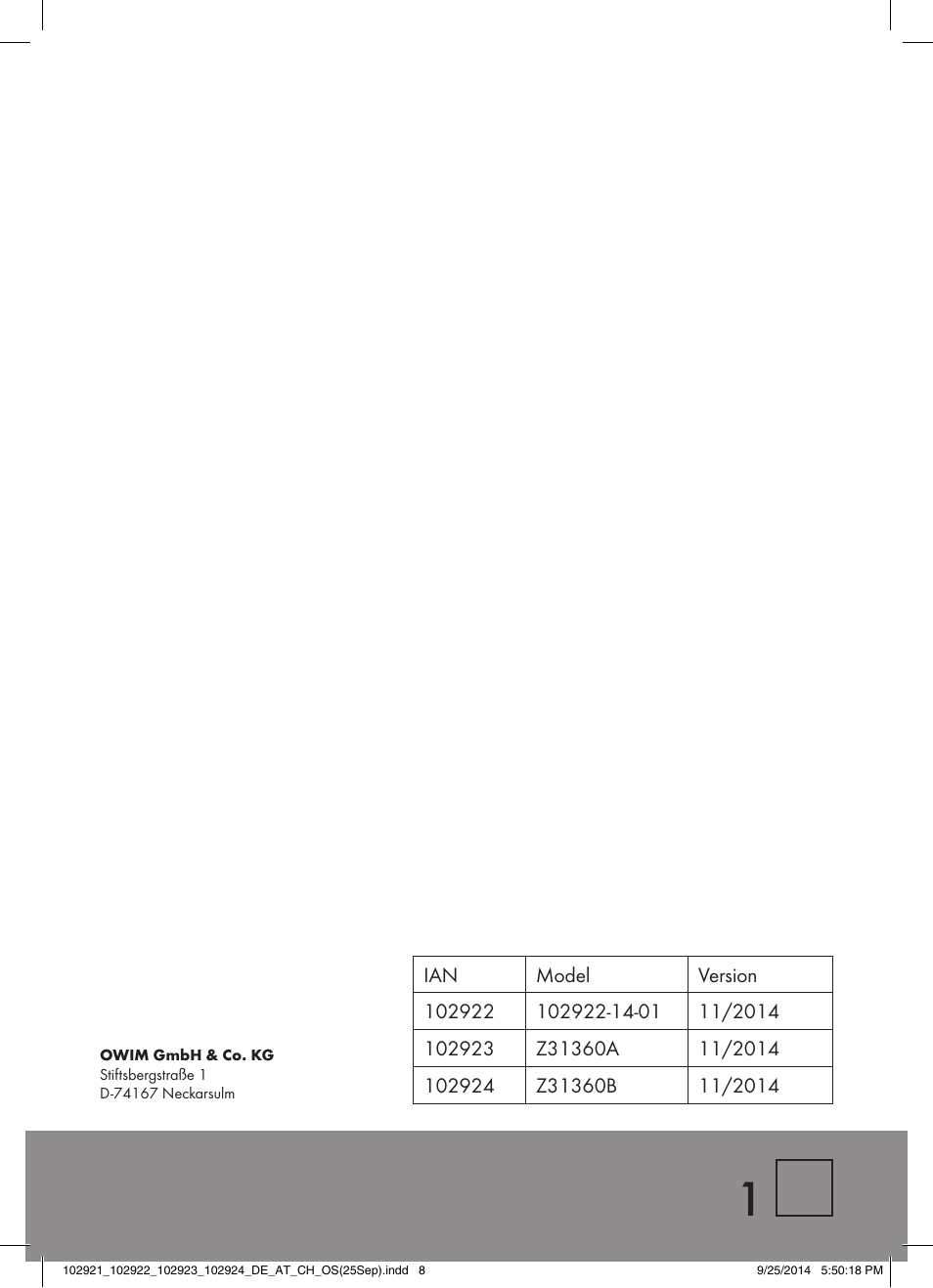 Florabest 102921-14-01 User Manual | Page 8 / 8