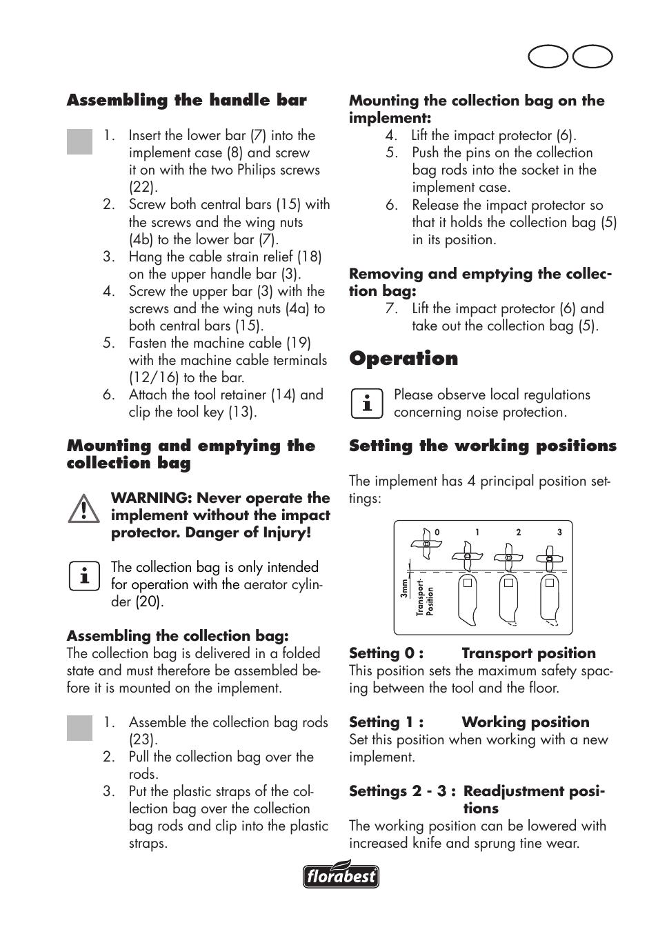 Operation, Gb ie | Florabest FLV 1200 A1 User Manual | Page 11 / 72