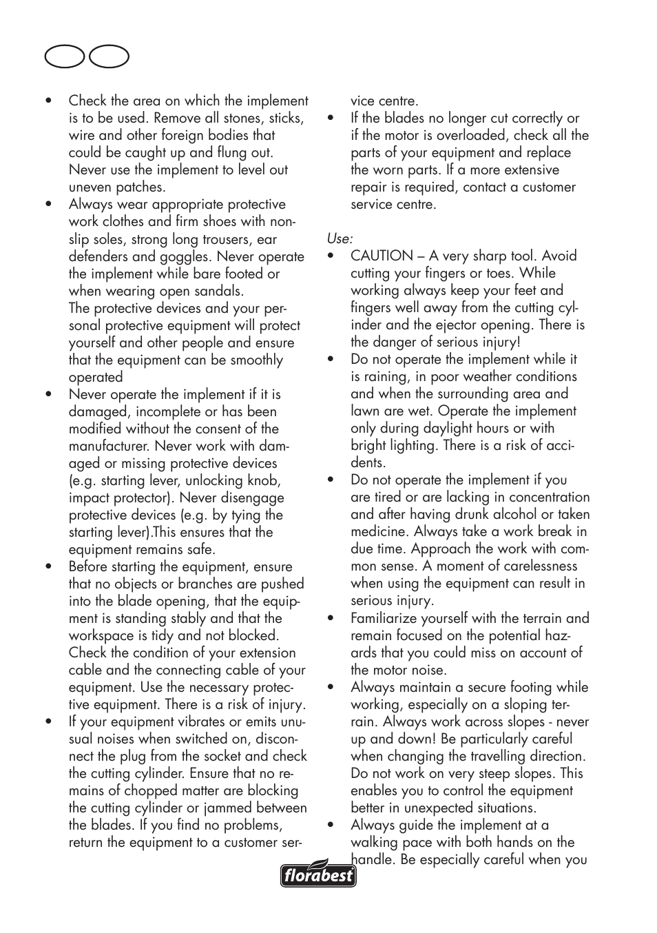 Gb ie | Florabest FLV 1200 A1 User Manual | Page 8 / 72