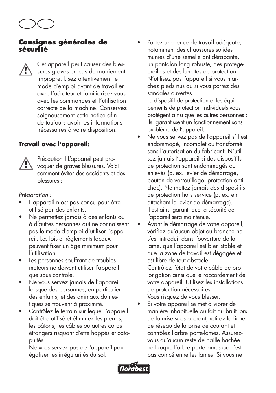 Fr ch | Florabest FLV 1200 A1 User Manual | Page 24 / 72