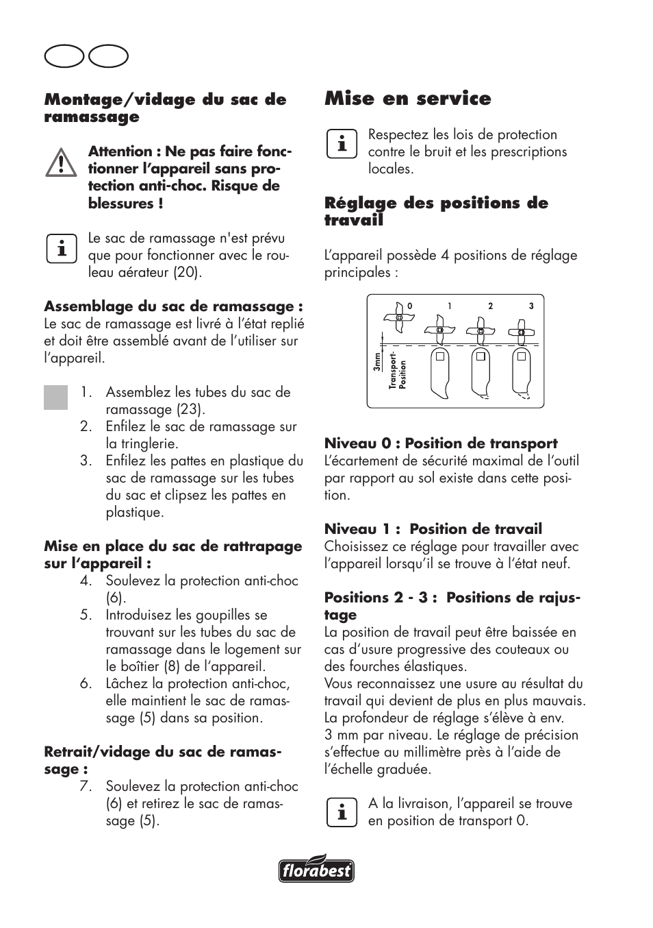 Mise en service, Fr ch | Florabest FLV 1200 A1 User Manual | Page 28 / 72