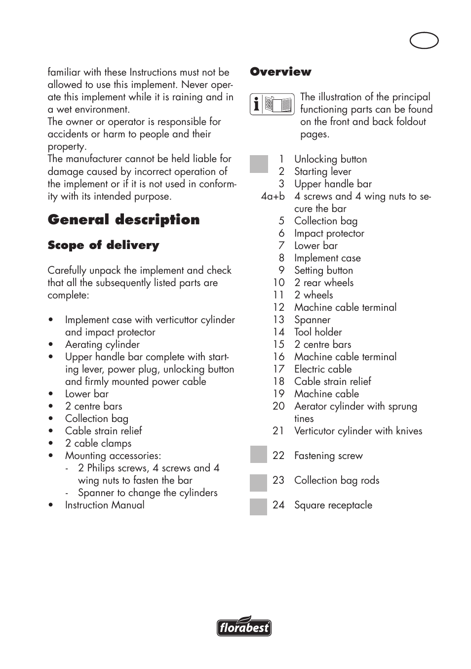 General description | Florabest FLV 1200 A1 User Manual | Page 53 / 72