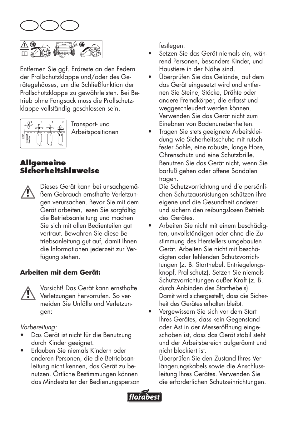 De at ch | Florabest FLV 1200 A1 User Manual | Page 8 / 72