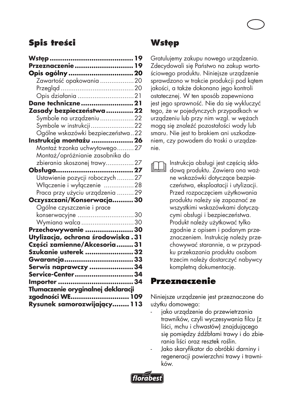Florabest FLV 1200 A1 User Manual | Page 19 / 116