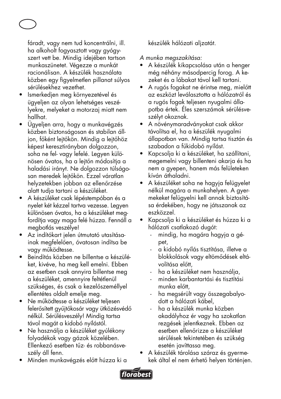Florabest FLV 1200 A1 User Manual | Page 40 / 116