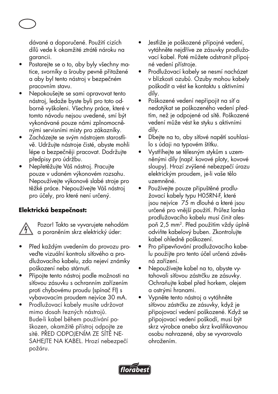 Florabest FLV 1200 A1 User Manual | Page 70 / 116