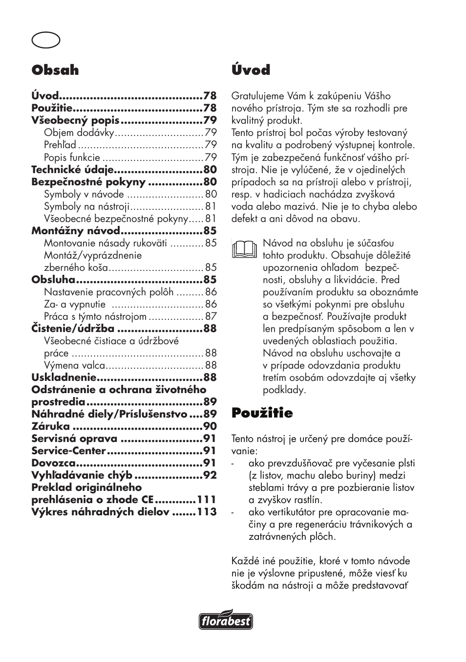 Florabest FLV 1200 A1 User Manual | Page 78 / 116
