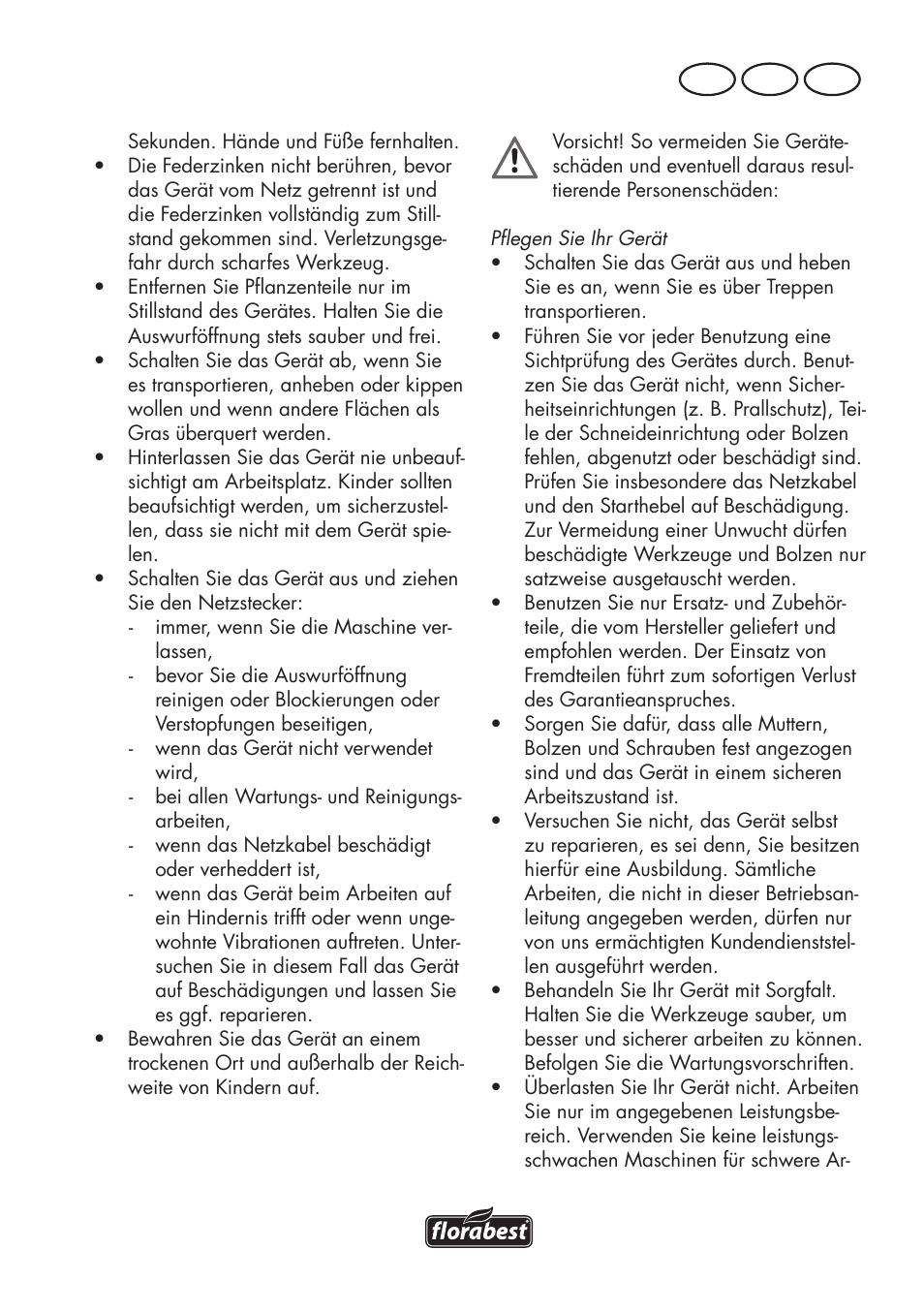 De at ch | Florabest FLV 1200 A1 User Manual | Page 99 / 116
