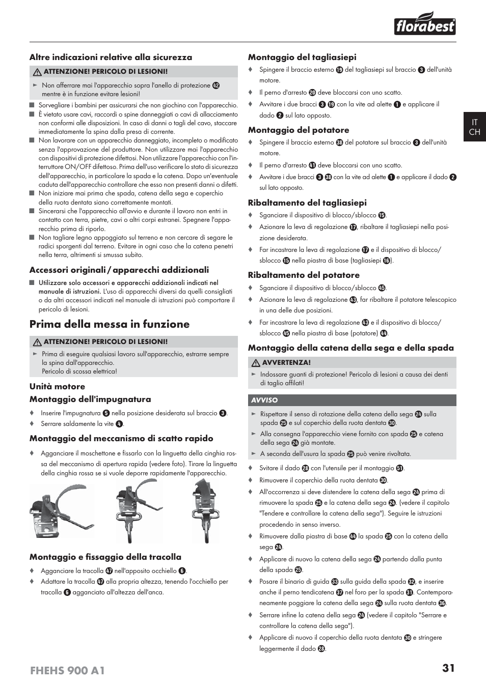 Prima della messa in funzione | Florabest FHEHS 900 A1 User Manual | Page 35 / 53