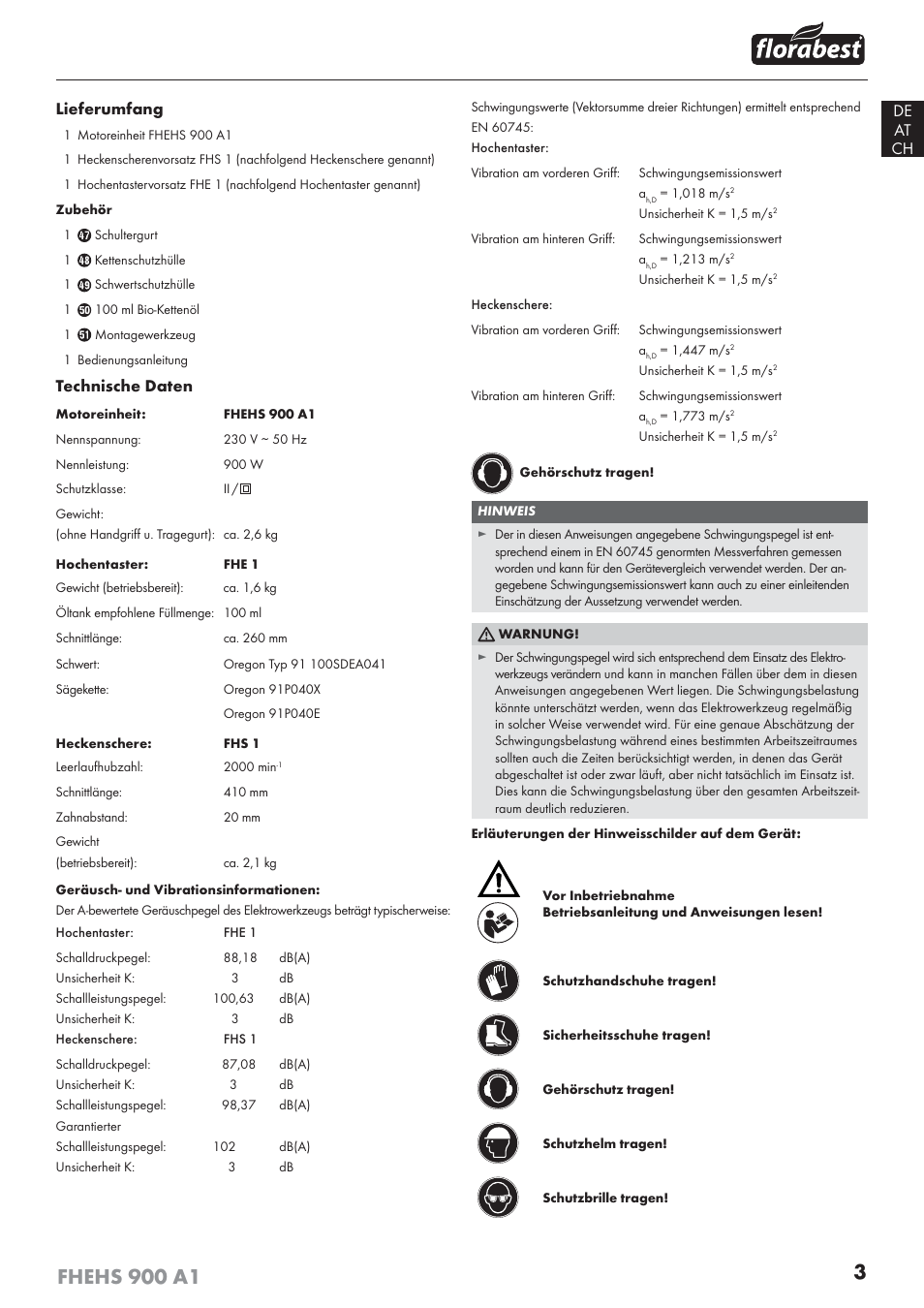 Florabest FHEHS 900 A1 User Manual | Page 7 / 53