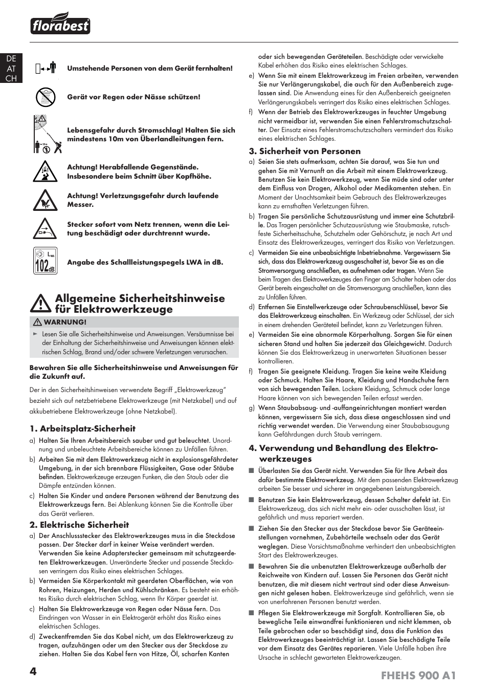 Florabest FHEHS 900 A1 User Manual | Page 8 / 53