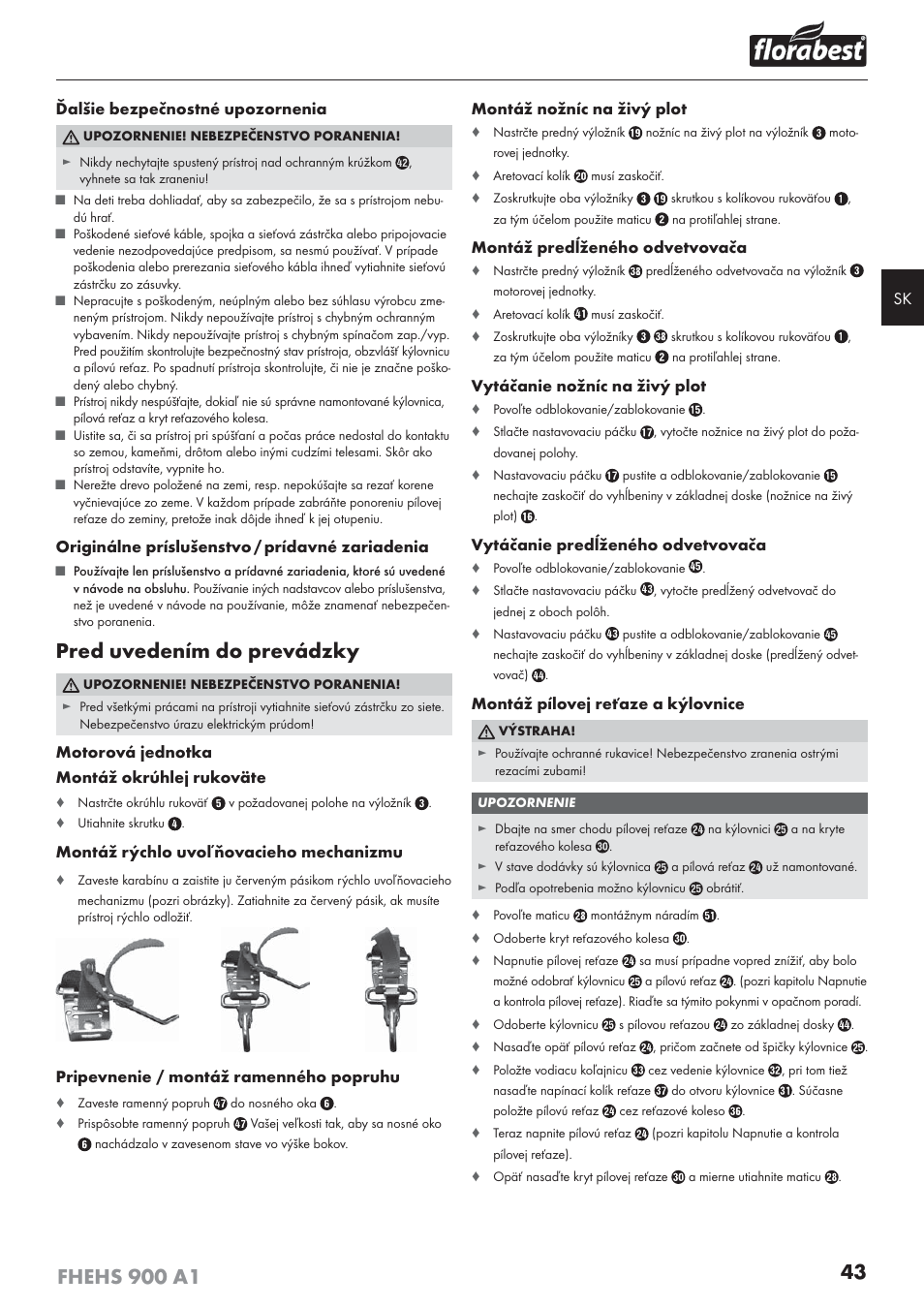 Pred uvedením do prevádzky | Florabest FHEHS 900 A1 User Manual | Page 47 / 65