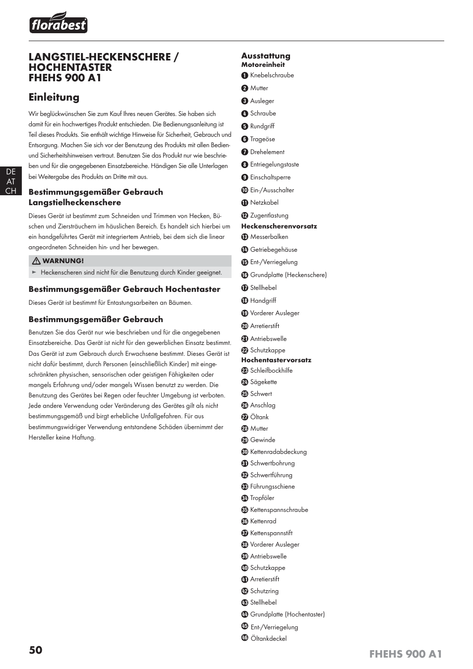 Florabest FHEHS 900 A1 User Manual | Page 54 / 65
