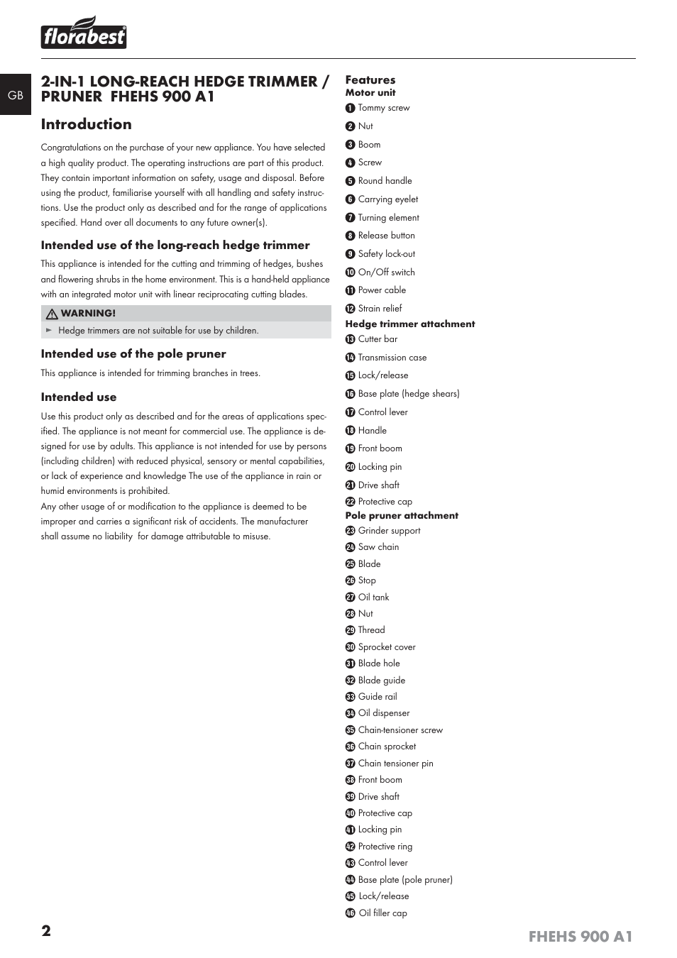 Florabest FHEHS 900 A1 User Manual | Page 6 / 65